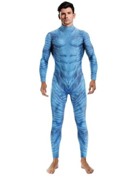 Combinaison Cosplay Sous les mers Fish Bleue Combinaison Cosplay Sous les mers Fish Bleue