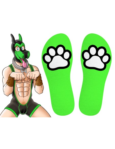 Chaussettes Paw Kinky Puppy Vertes Chaussettes Paw Kinky Puppy Vertes