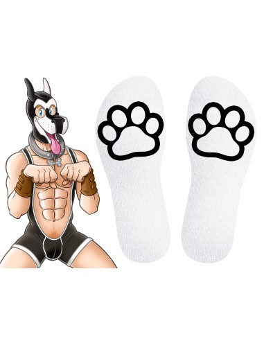 Chaussettes Paw Kinky Puppy Blanches