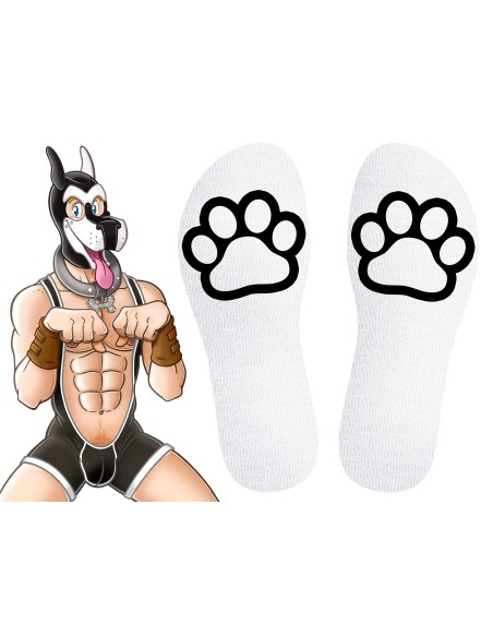 Chaussettes Paw Kinky Puppy Blanches