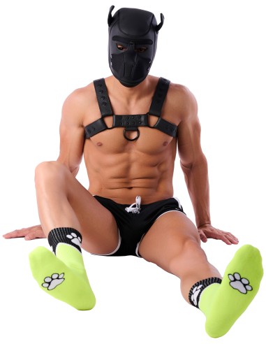 Chaussettes Paw Kinky Puppy Jaunes Fluo