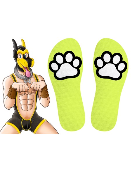 Chaussettes Paw Kinky Puppy Jaunes Fluo