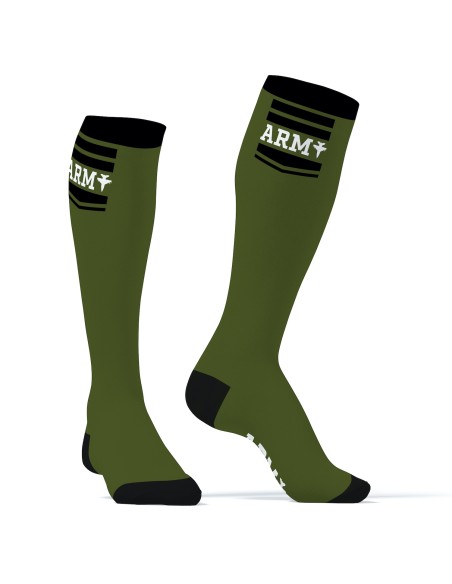 Chaussettes Hautes Hanky Army SneakXX Vertes