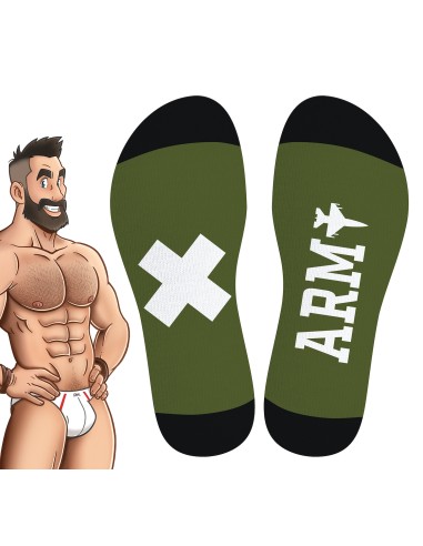 Chaussettes Hautes Hanky Army SneakXX Vertes