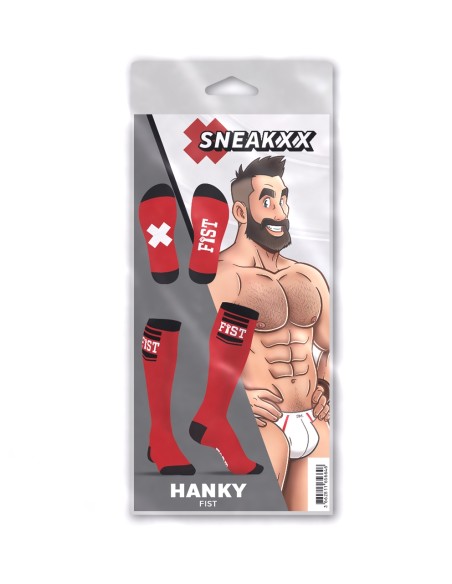 Chaussettes Hautes HANKY FIST SneakXX Rouge Chaussettes Hautes HANKY FIST SneakXX Rouge
