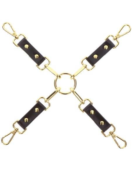 Attaches en croix Hogtie Vogue Noires Attaches en croix Hogtie Vogue Noires