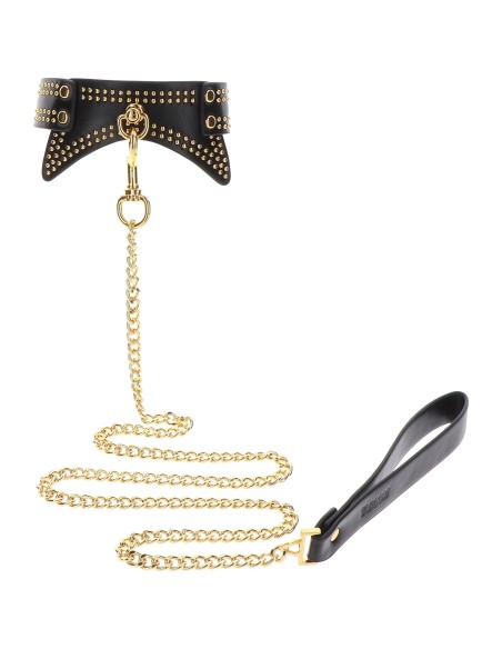 Collier et Laisse Studded Vogue Noir