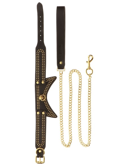 Collier et Laisse Studded Vogue Noir