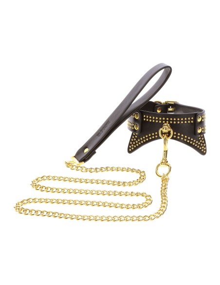 Collier et Laisse Studded Vogue Noir
