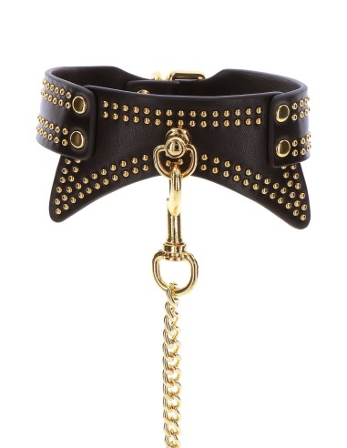 Collier et Laisse Studded Vogue Noir