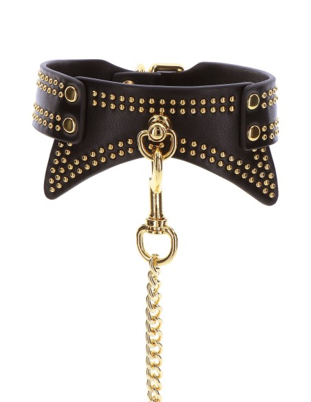Collier et Laisse Studded Vogue Noir