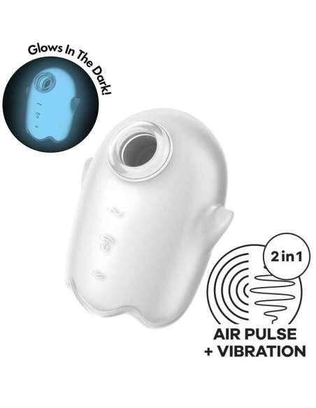 Stimulateur de clitoris Glowing Ghost Blanc