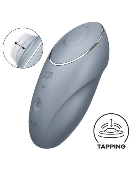 Stimulateur de Clitoris Tap & Climax 1 Gris Clair Stimulateur de Clitoris Tap & Climax 1 Gris Clair