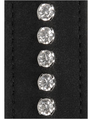 Collier-Laisse à Strass Diamond Studded Noir