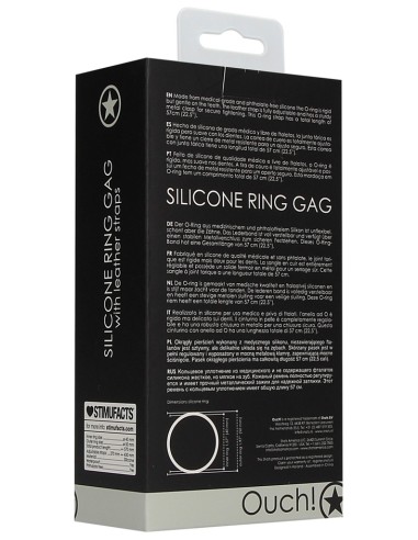 Bâillon en silicone Ring Gag 40mm Noir