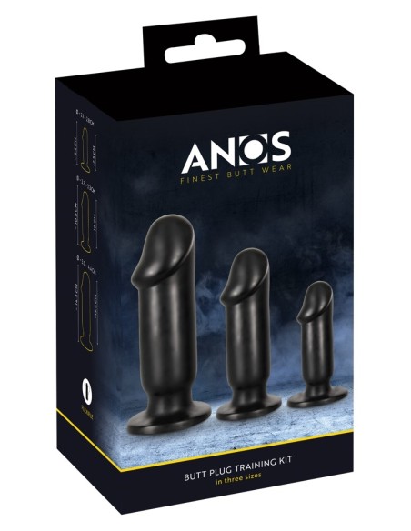 Set de 3 Plugs Butt Anal Kit 13.5 x 4.5cm