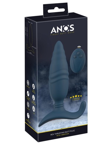 Plug vibrant Butt Thrust 14.5 x 4cm Bleu