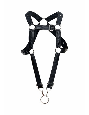 Harnais Cross Cockring Dngeon Noir - Harnais - 6