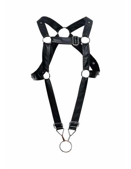 Harnais Cross Cockring Dngeon Noir - Harnais - 6