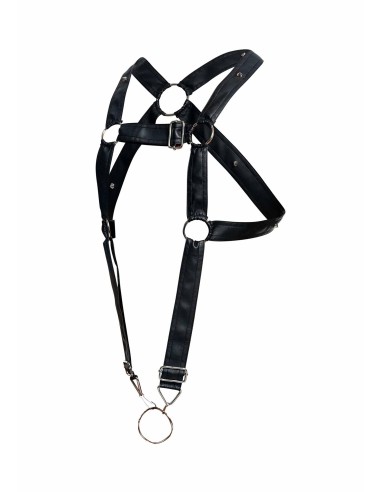 Harnais Cross Cockring Dngeon Noir - Harnais - 7