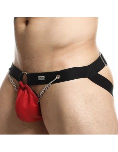 Jockstrap Ring & Chain Dngeon Rouge