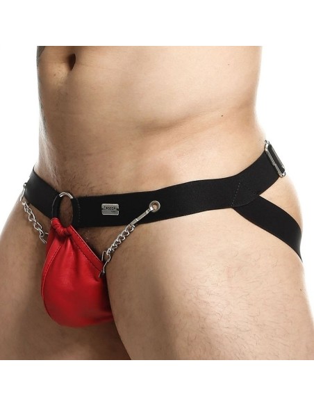 Jockstrap Ring & Chain Dngeon Rouge