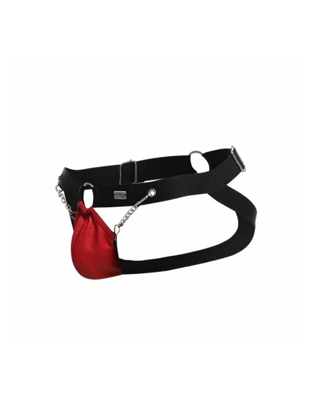 Jockstrap Ring & Chain Dngeon Rouge