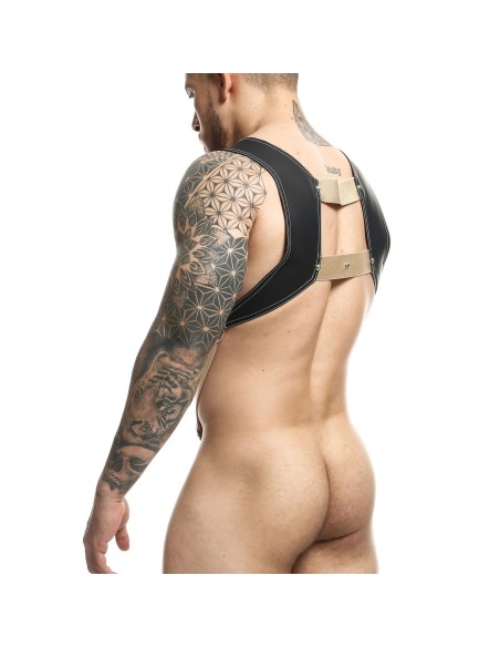 Harnais Top Cockring Dngeon Noir-Doré