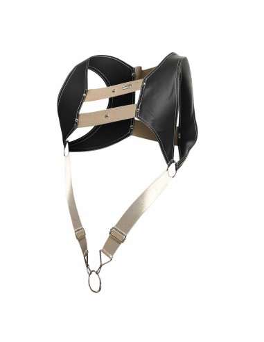 Harnais Top Cockring Dngeon Noir-Doré