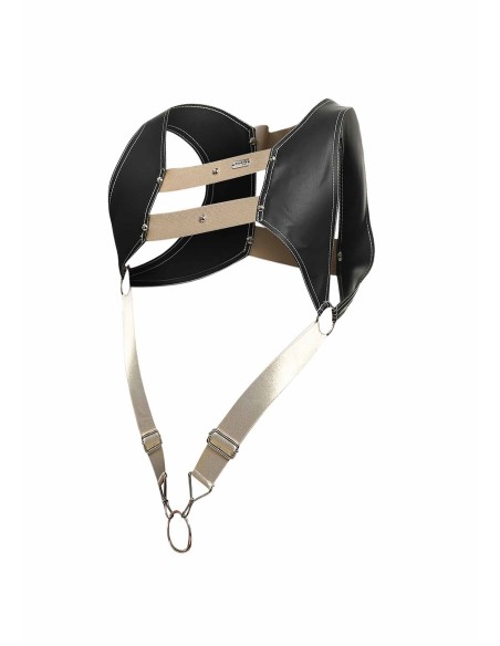 Harnais Top Cockring Dngeon Noir-Doré