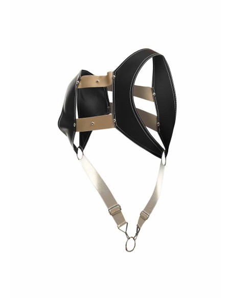 Harnais Top Cockring Dngeon Noir-Doré