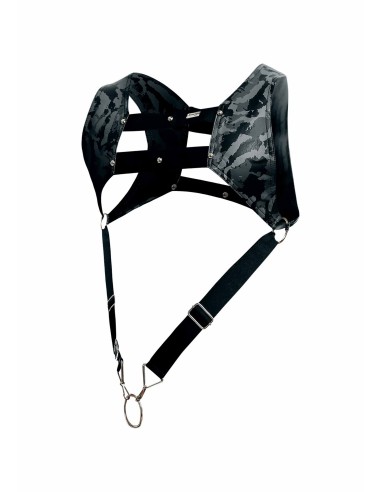 Harnais Top Cockring Dngeon Gris
