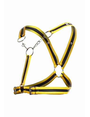 Harnais Cross Chain Dngeon Noir-Jaune