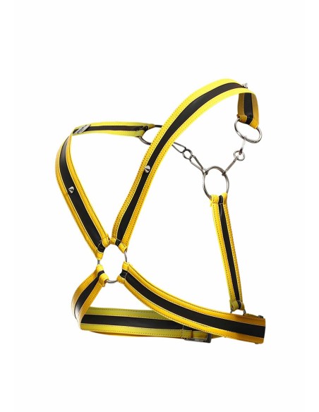 Harnais Cross Chain Dngeon Noir-Jaune
