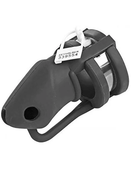 Cage de chasteté silicone Birdlocked 11 x 3.2cm Noire