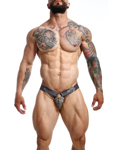 Jockstrap Ring & Chain Dngeon Camouflage Gris