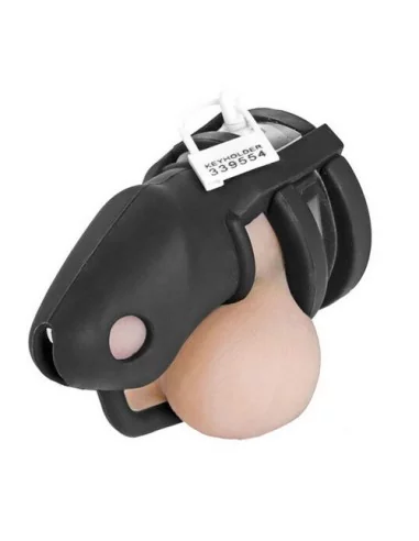 Cage de chasteté silicone Birdlocked 11 x 3.2cm Noire
