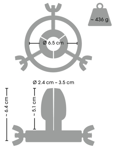 Spéculum Anal Plug Spread 5 cm - Largeur interne 3.5 à 5cm