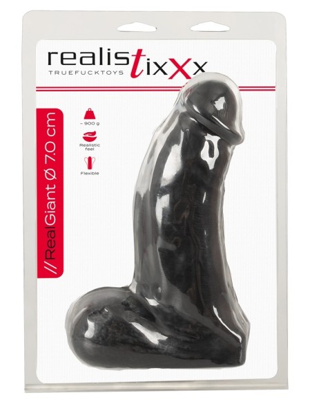 Gode Giant Cock 18 x 7cm Noir