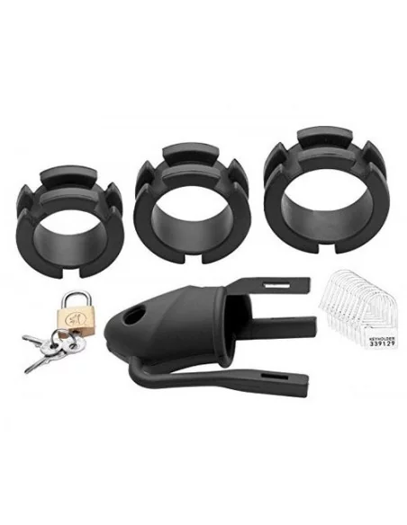 Cage de chasteté silicone Birdlocked 11 x 3.2cm Noire