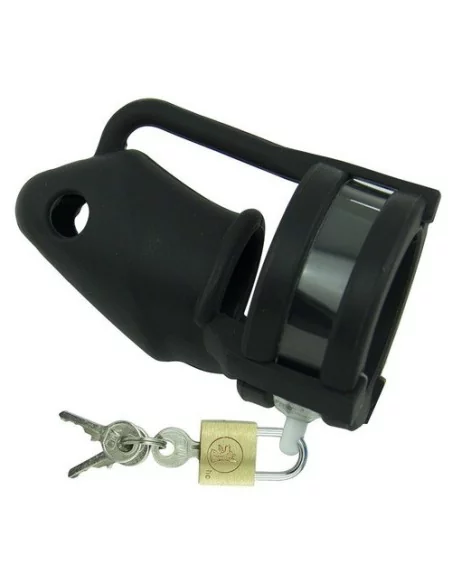 Cage de chasteté silicone Birdlocked 11 x 3.2cm Noire