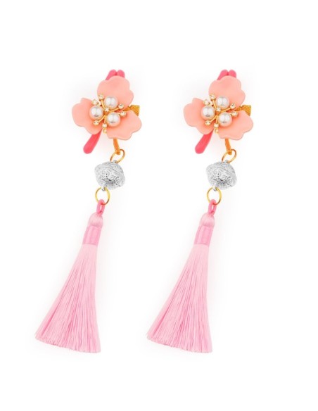 Pinces pour Tétons Fleur avec Pompon et Clochette Flowerbell