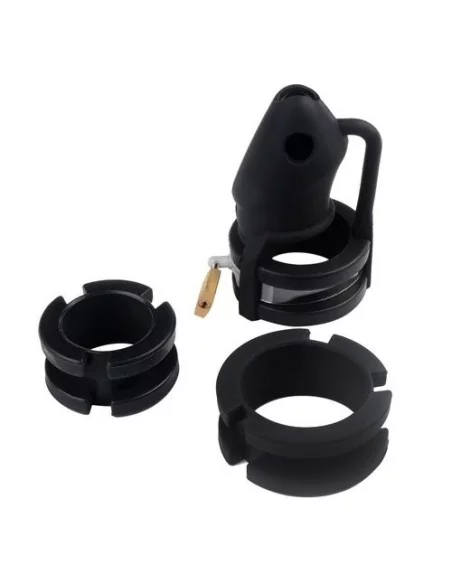 Cage de chasteté silicone Birdlocked 11 x 3.2cm Noire