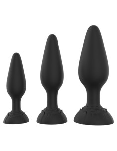 Kit de 3 Plugs Rolarose 11 x 4.1cm Noir