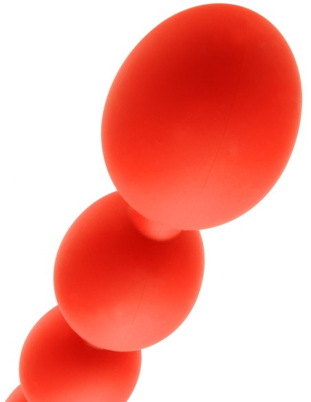 Boules anales Stretch Eggs S 43 x 4 cm Rouges