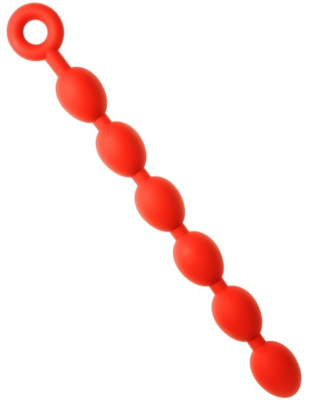 Boules anales Stretch Eggs M 45 x 5 cm Rouges Boules anales Stretch Eggs M 45 x 5 cm Rouges