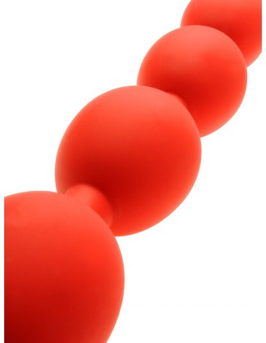 Boules anales Stretch Eggs M 45 x 5 cm Rouges