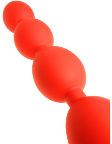 Boules anales Stretch Eggs M 45 x 5 cm Rouges