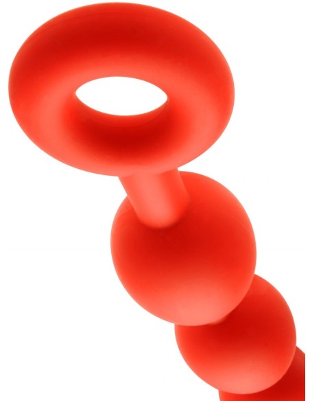 Boules anales Stretch Eggs M 45 x 5 cm Rouges Boules anales Stretch Eggs M 45 x 5 cm Rouges