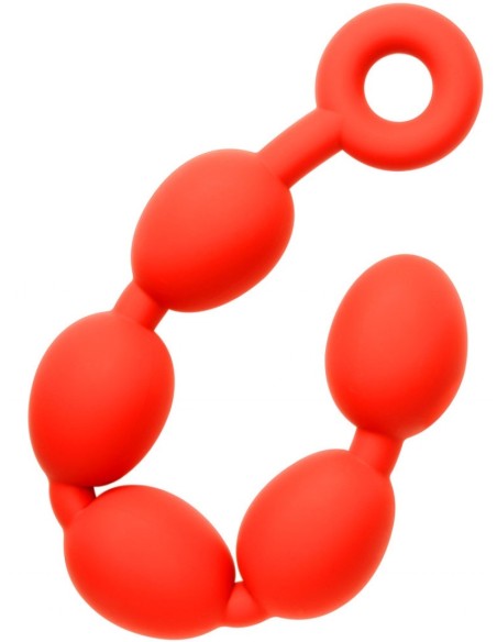 Boules anales en silicone STRETCH EGGS L 47 x 6 cm Rouges Boules anales en silicone STRETCH EGGS L 47 x 6 cm Rouges